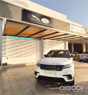 Pérgola con tensores