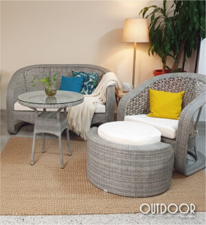 Puff en rattán sintético hechos en Barranquilla, en outdoor design, outdoorsas